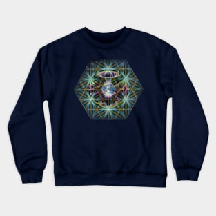 Earth in the Flower of Life Crewneck Sweatshirt